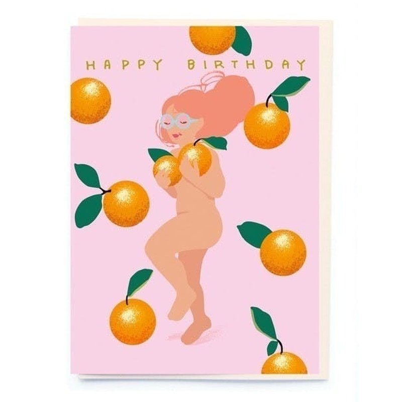 Kaart Happy Birthday | Sinaasappels