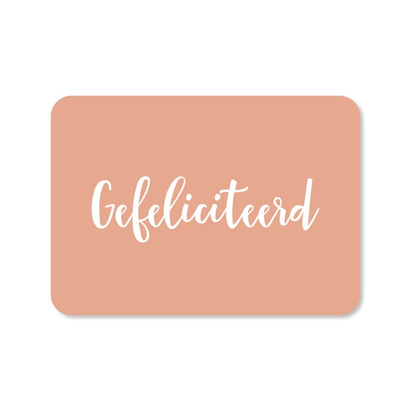 Kaart Gefeliciteerd | Zonder Envelop