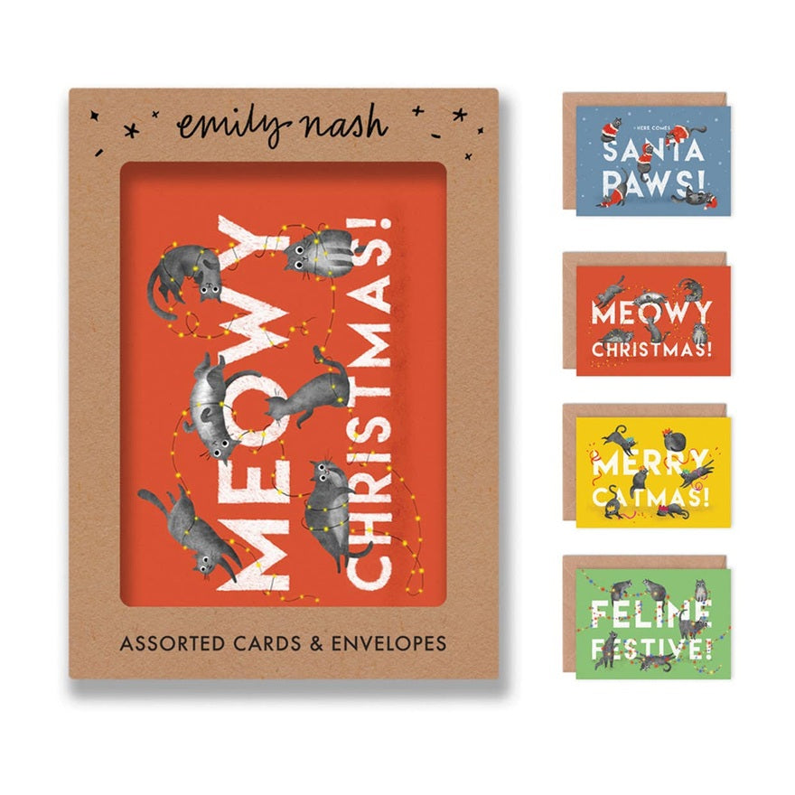 Emily Nash Kerstkaarten Set 6.st