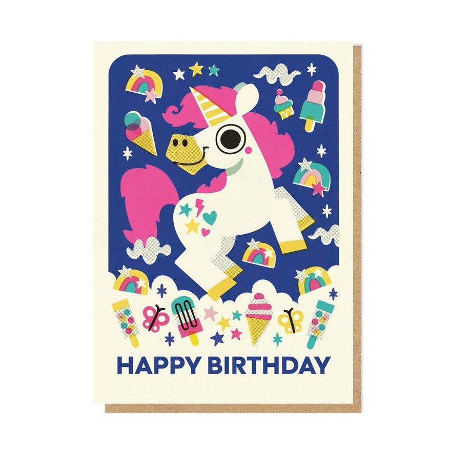 Kaart Unicorn Birthday