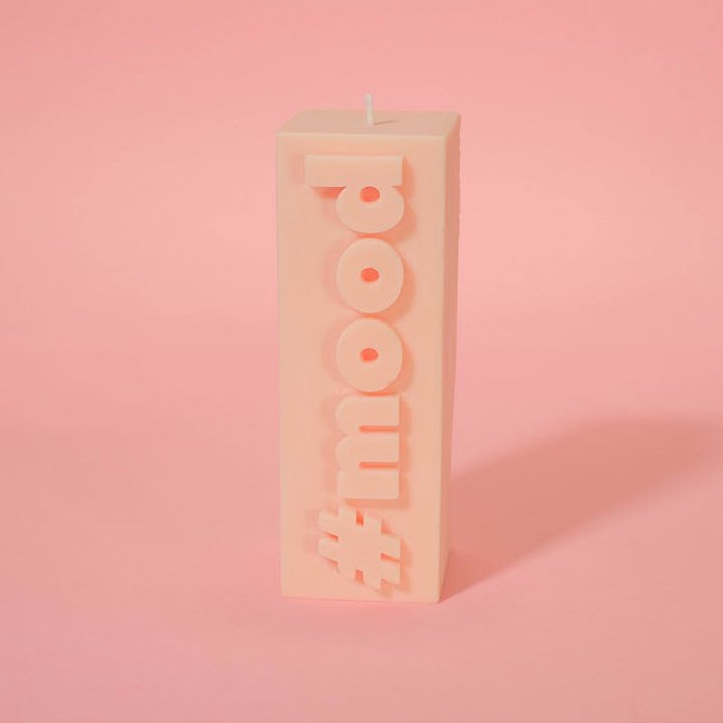 Slogan Block Pillar Candle | Diverse Varianten