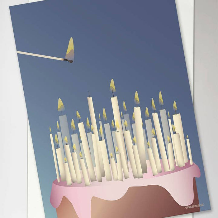 Map Cake With Candles