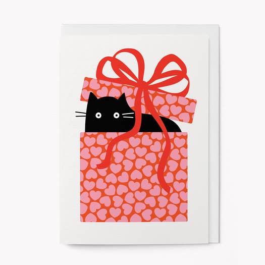 Kaart Surprise Cat | Hearts