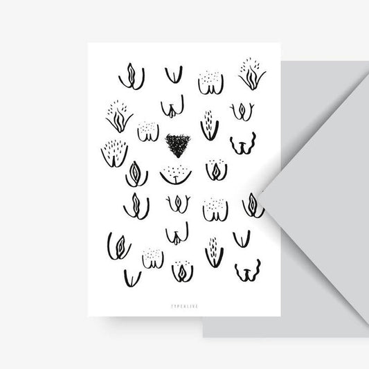 Kaart Vagina's | Zonder Envelop