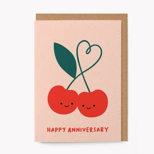 Kaart Happy Anniversary | Cherries