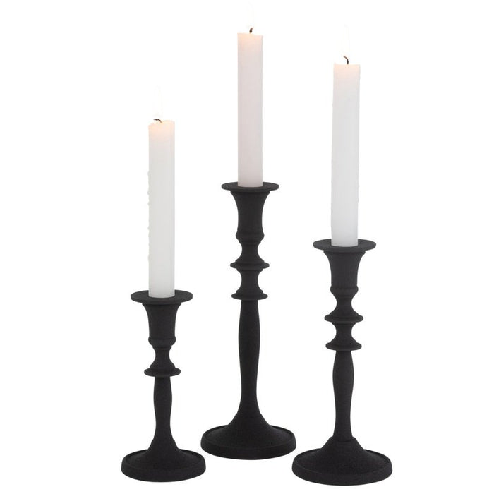 J-Line candle holder Classic Aluminum Black