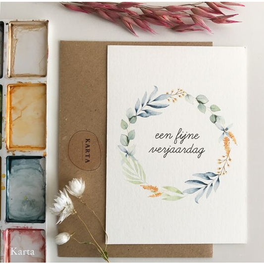 Kaart Een Fijne Verjaardag |Zonder Envelop
