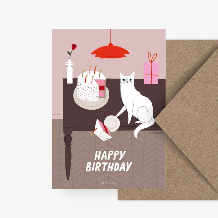 Map Happy Birthday Cats | An envelope