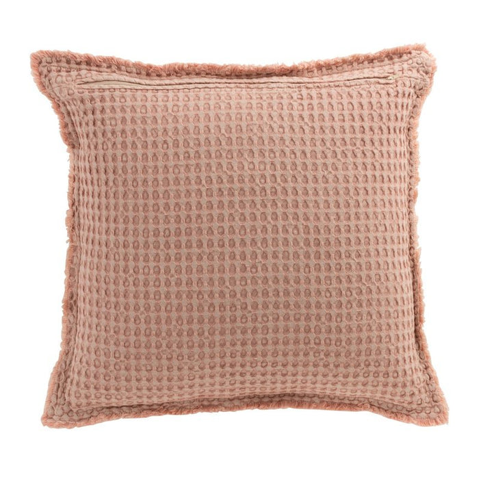 J-line cushion waffle pattern cotton light pink