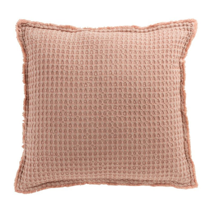 J-line cushion waffle pattern cotton light pink