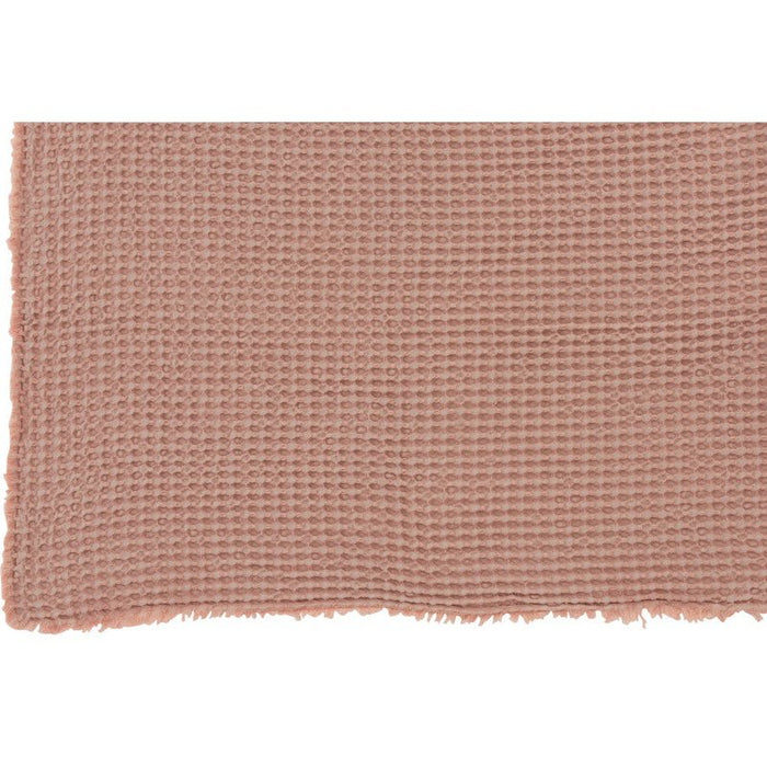 J-Line plaid waffle pattern cotton light pink