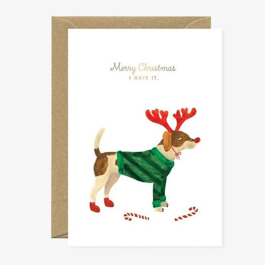 Kaart Merry Christmas I Hate It