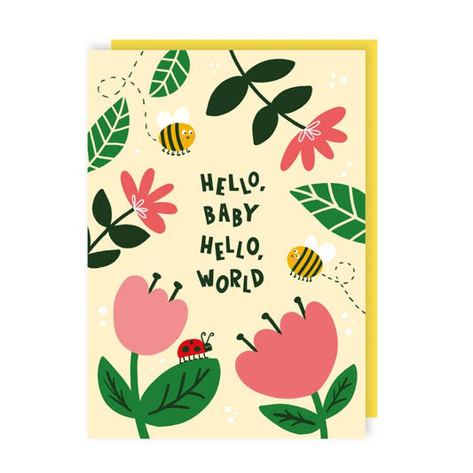 Kaart Hello Baby Hello World