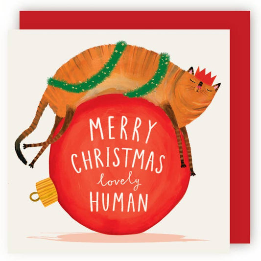 Kaart Christmas Bauble Cat