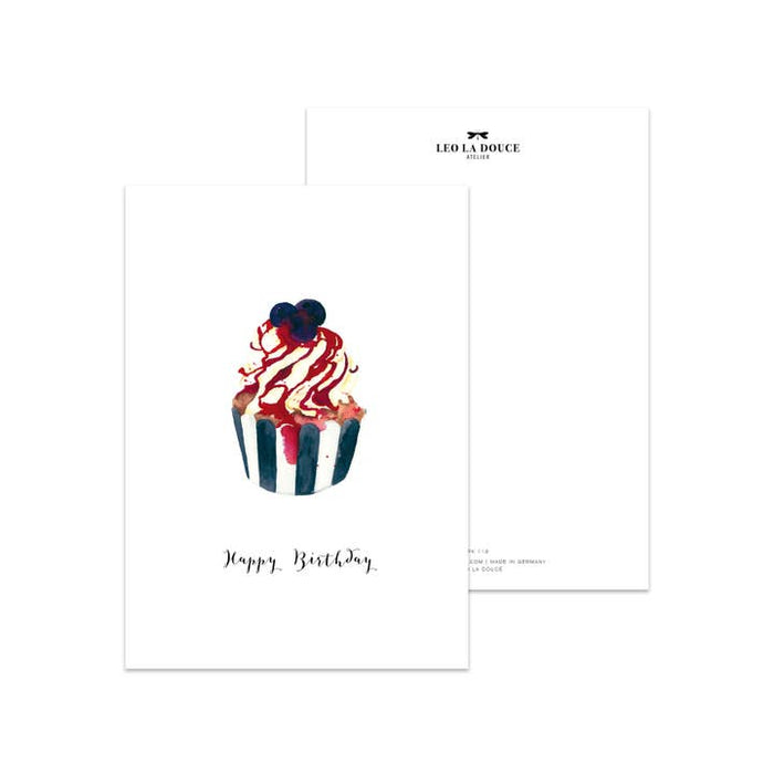 Map Happy Birthday Cupcake | Envelope