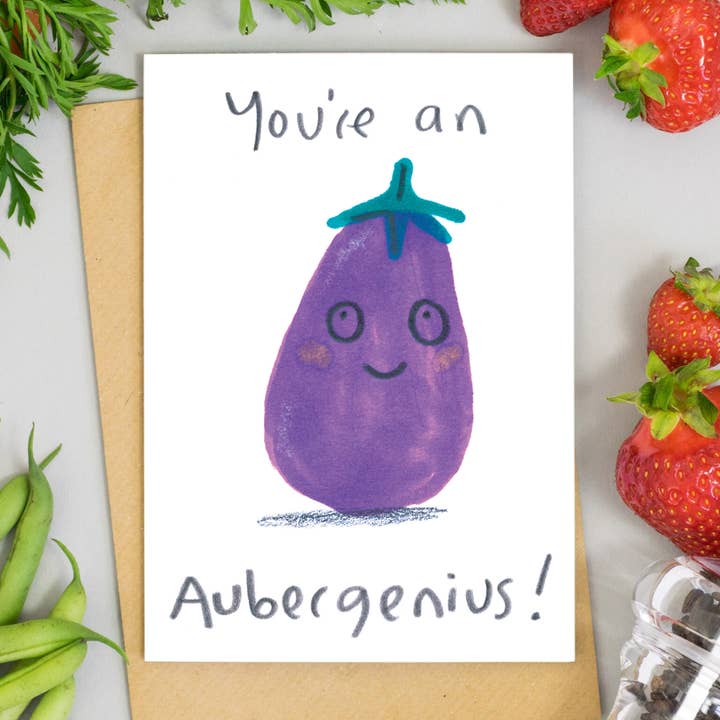 Kaart You're An Aubergenius