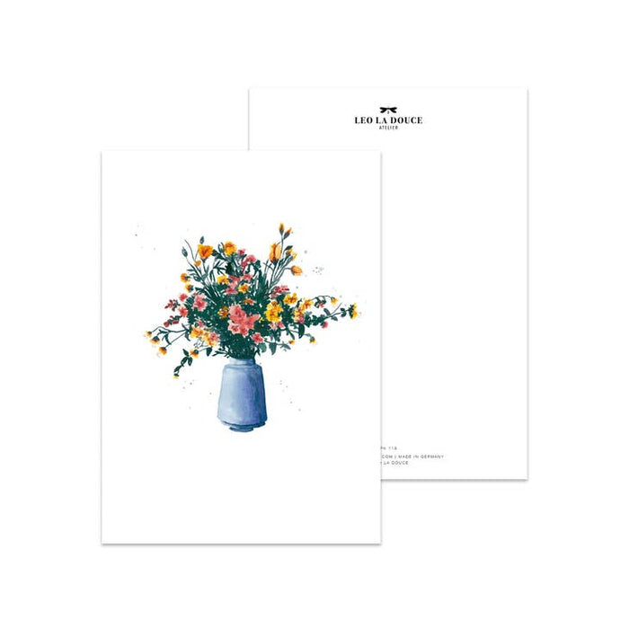 Postcard Blue Flower Vase | An envelope