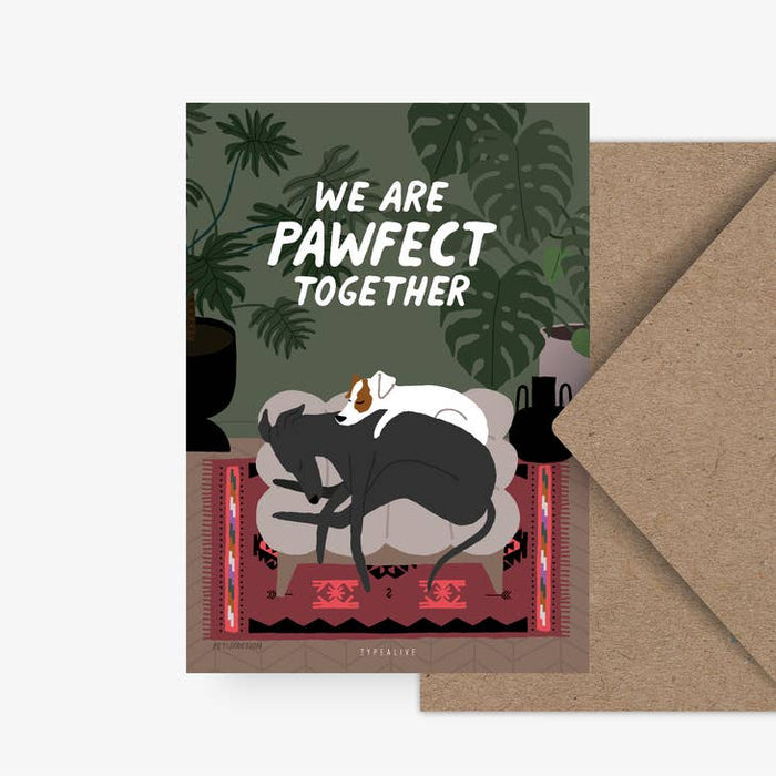 Map we are pawfect together | An envelope