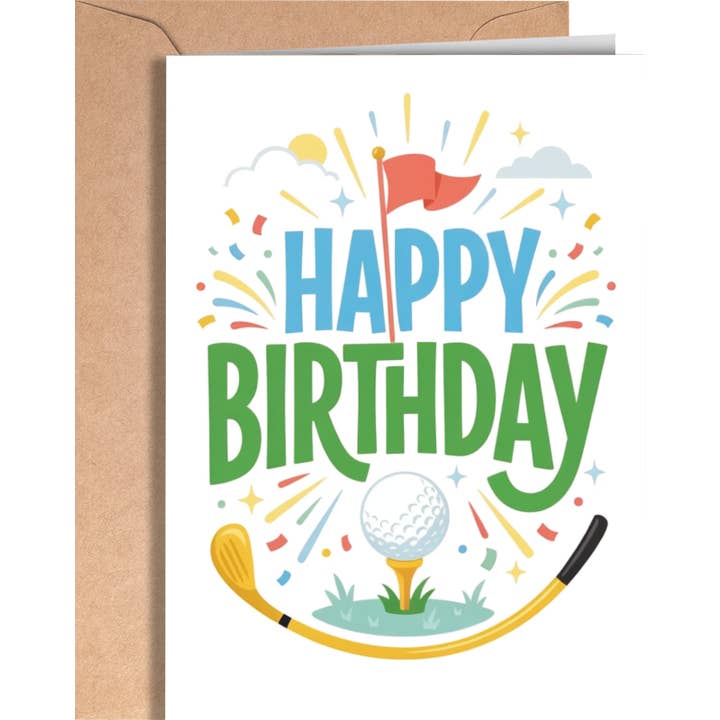 Kaart Happy Birthday | Golf