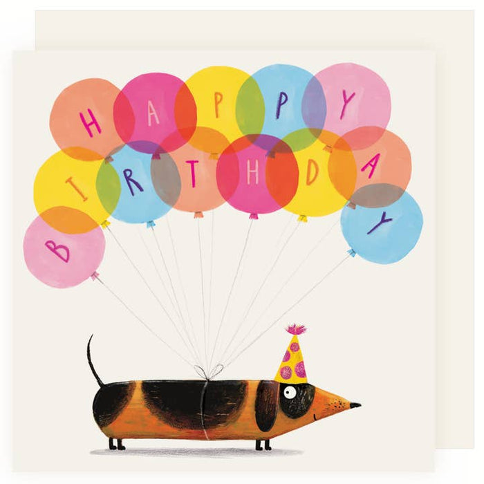 Map Birthday Dachshund Balloons