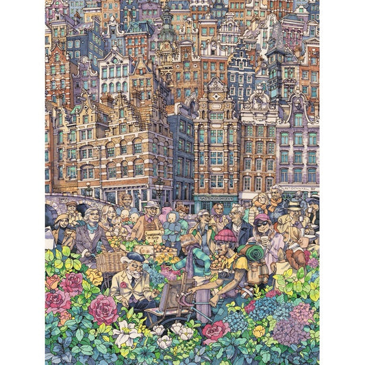 New York Puzzle Company Dam Charming City Puzzel 1000 Stukjes