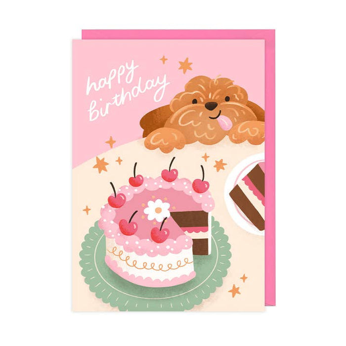 Map Happy Birthday Cockapoo + Cake