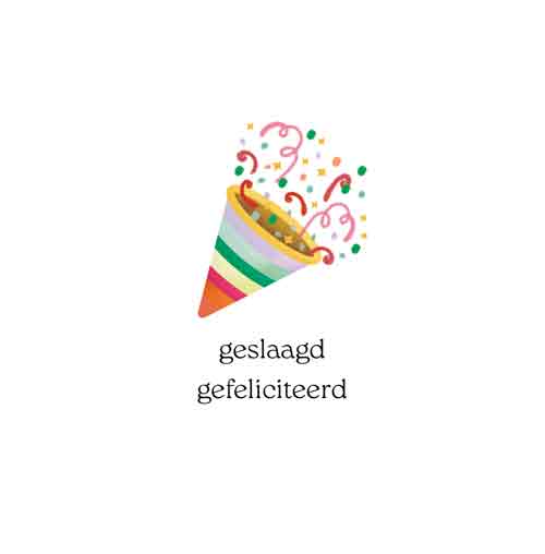 Kaart Geslaagd Gefeliciteerd
