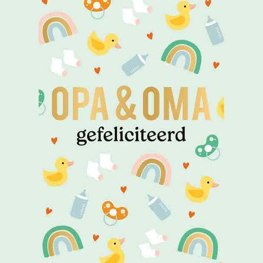 Kaart Opa & Oma Gefeliciteerd