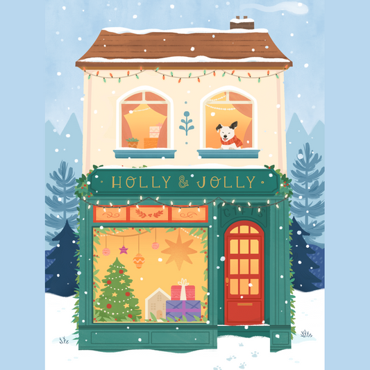 Kaart Holly Jolly Christmas