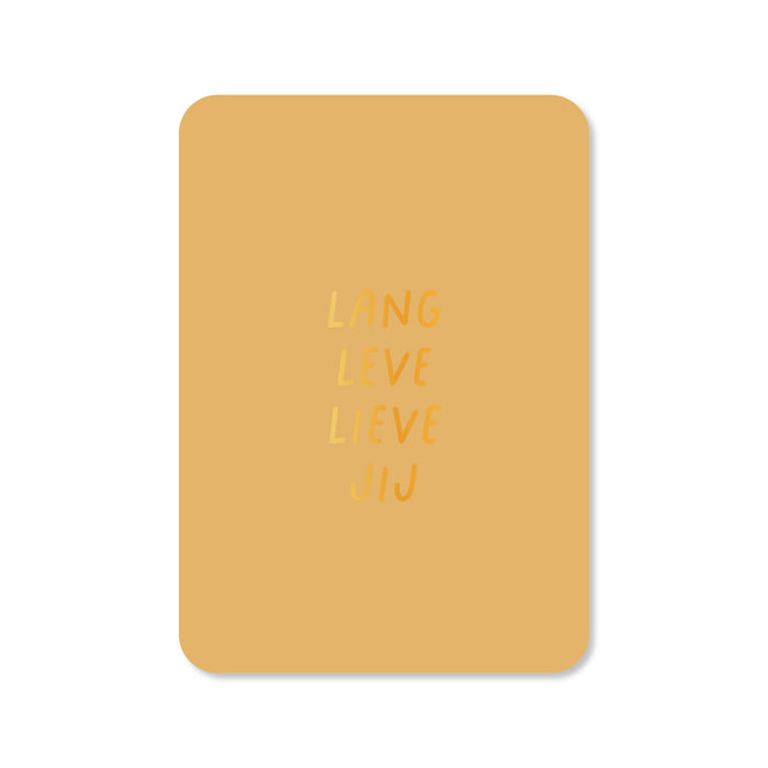 Card Lang Live Dear You | Gold film | An envelope