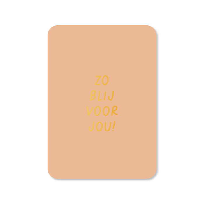 Card so happy for you | Gold film | An envelope