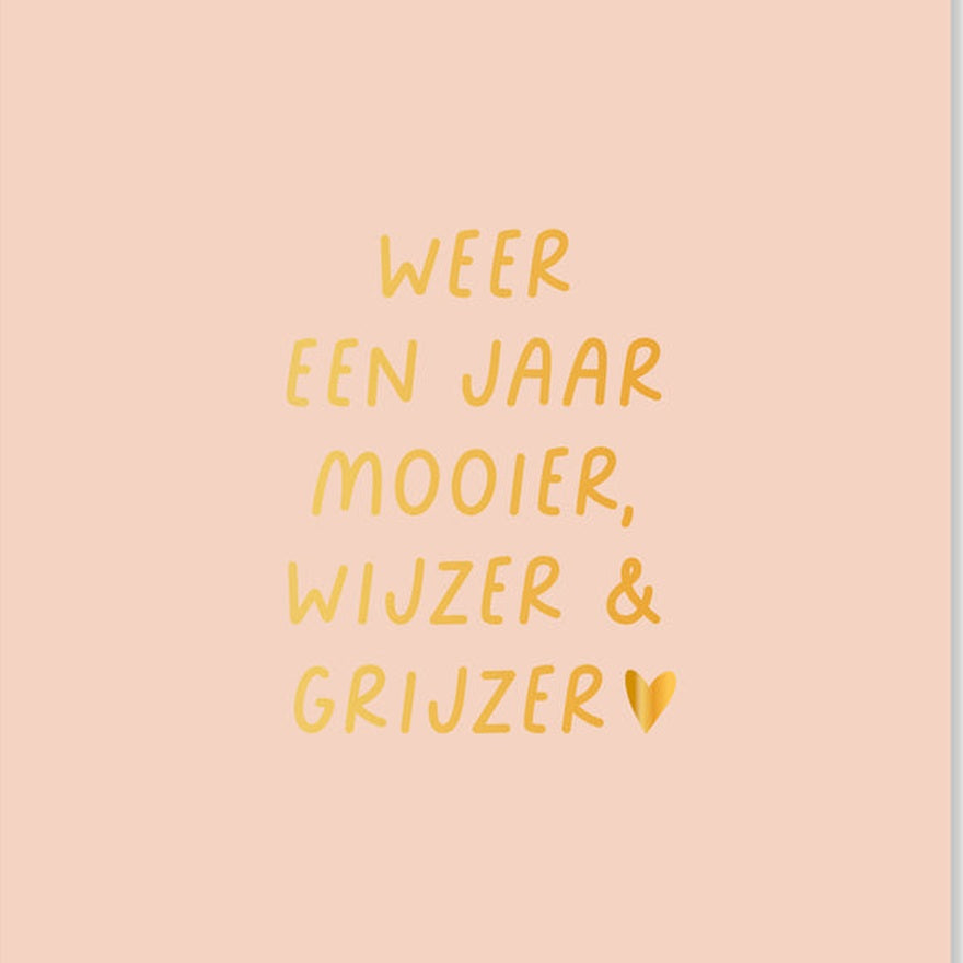Kaart Weer Een Jaar Mooier, Wijzer en Grijzer