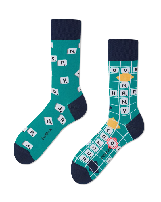 Many Mornings socks | Scrabble