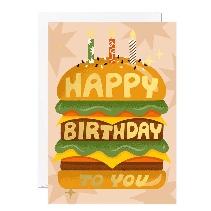 Kaart Happy Birthday Burger