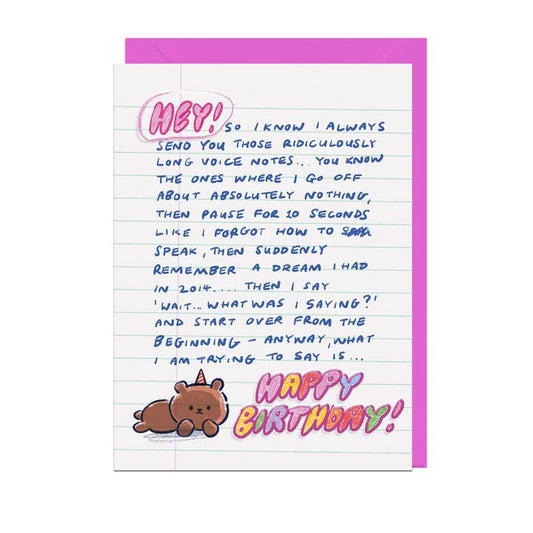 Kaart Long Happy Birthday