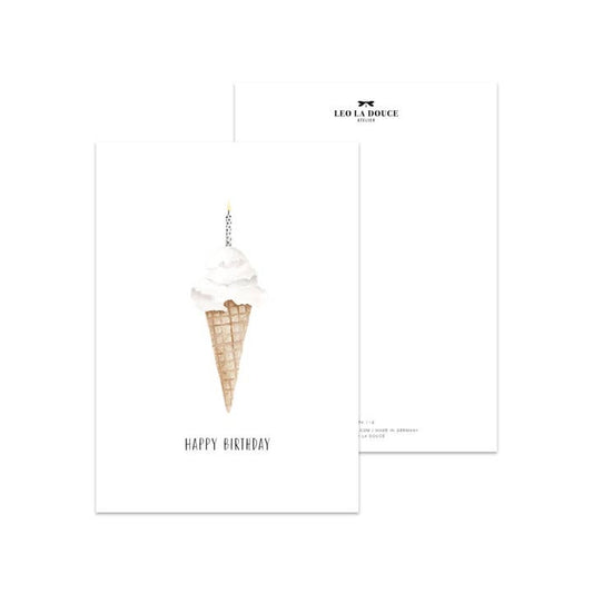Kaart Ice Cream Candle