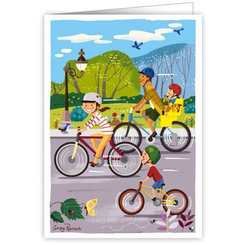Map Family On A Bicycle Tour
