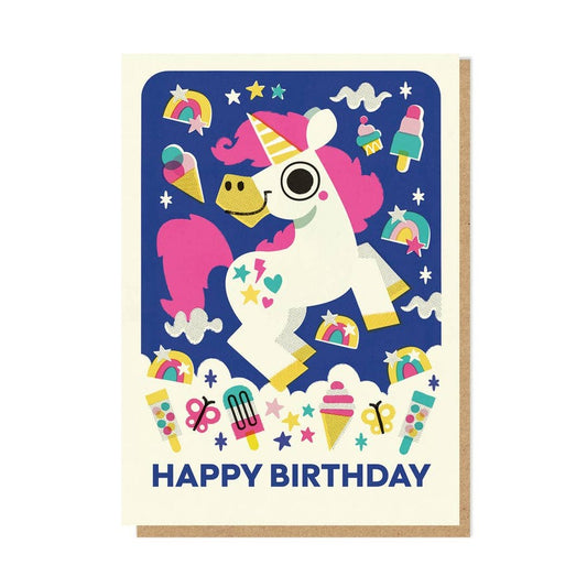 Kaart Unicorn Birthday