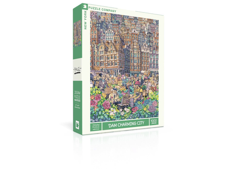 New York Puzzle Company Dam Charming City Puzzle 1000 pieces