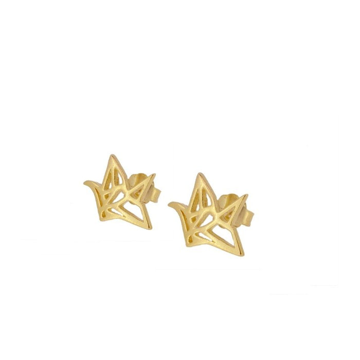 Vesmer earrings bird Gold -plated