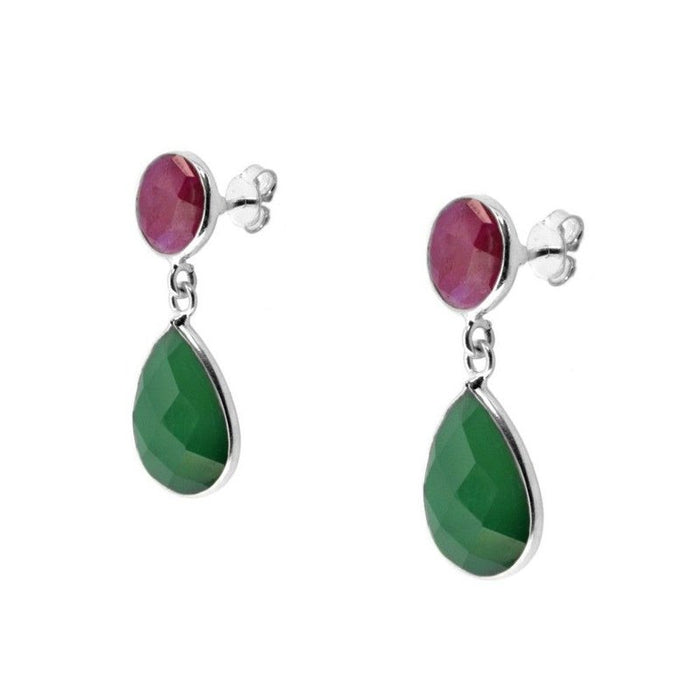 Vesmer earrings drop with mineral silver