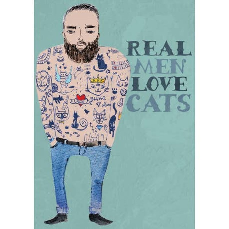 Kaart Real Men Love Cats