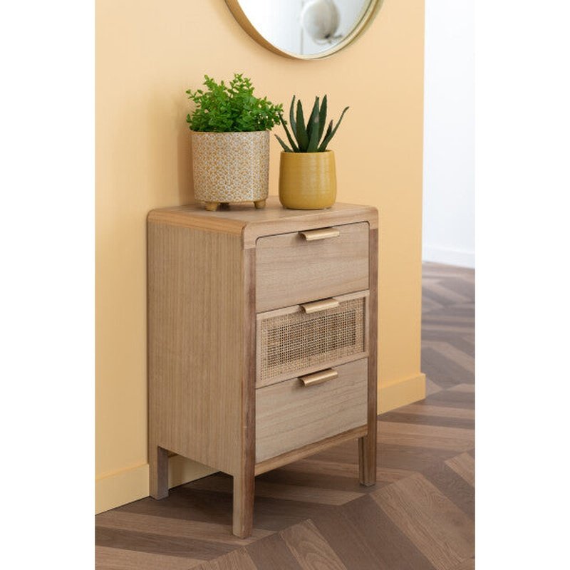 J-Line Bloempot Effen Keramiek Oker Small