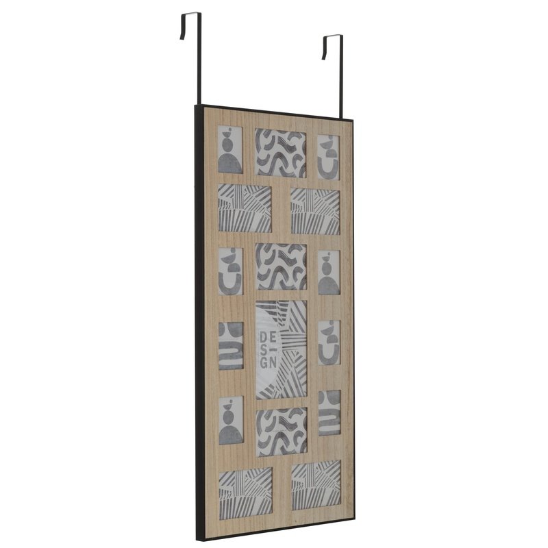 J-Line Fotokader Wanddeco/Deurhanger Naturel/Zwart Md