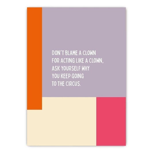 Kaart Don't Blame A Clown