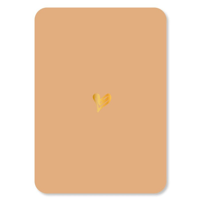 Card heart gold foil
