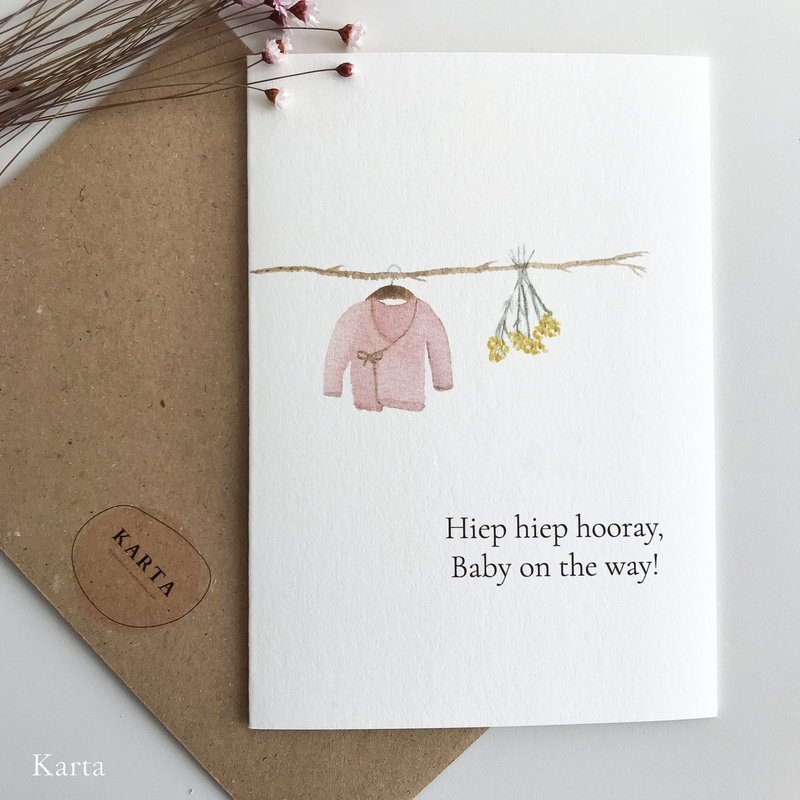 Kaart Hiep Hiep Hooray, Baby On The Way!