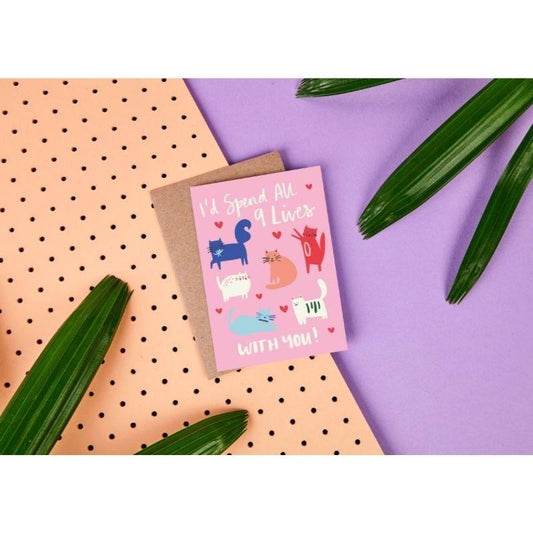 Kaart I'd Spend All 9 Lives With You