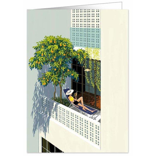 Kaart Woman Sunbathing