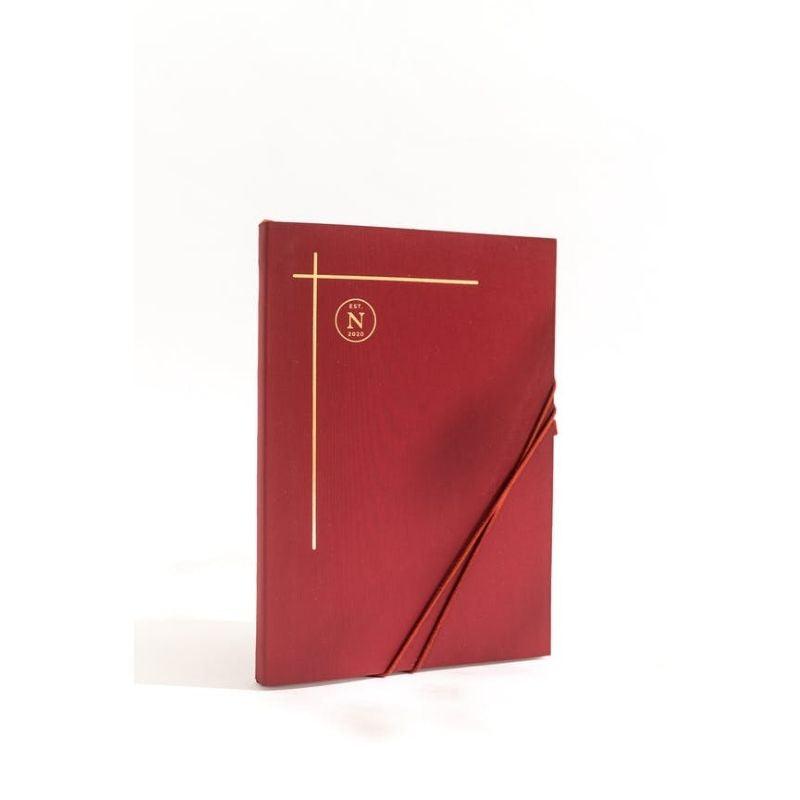 Nez Living Vegan Bio-leather Notebook Lilly | Medium | Ruby